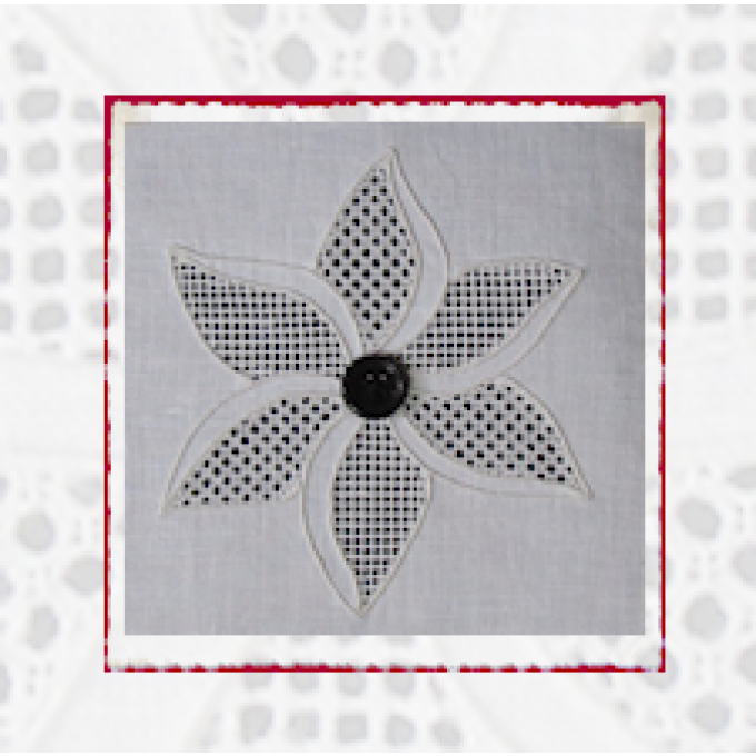 fiche  imprimée fleur cordonnet